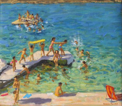 Plezier in de zee, Rovinj, Kroatië door Andrew Macara