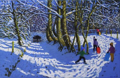 Sleetje rijden, Calke Abbey door Andrew Macara