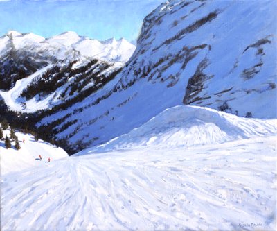 In de vallei, Courchevel, Frankrijk door Andrew Macara