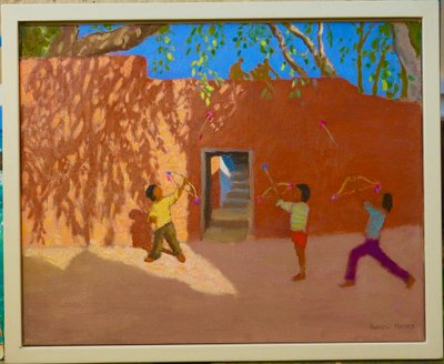 Boogschieten spelen, India, 2005 door Andrew Macara