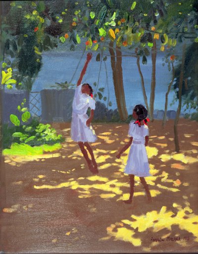 Reiken naar Sinaasappels, Bentota, Sri Lanka, 1998 door Andrew Macara