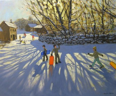 Rode slee, Monyash, Derbyshire door Andrew Macara