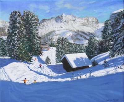 Ski chalet, Samoens, Grand Massif, Frankrijk, 2023 door Andrew Macara