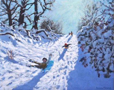Sleeën, Calke Abbey, Ticknall, Derby door Andrew Macara