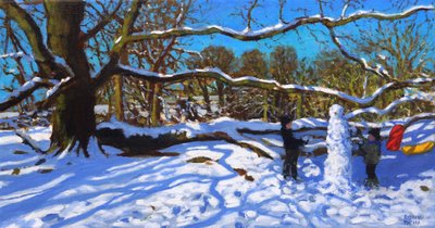 De sneeuwman, Calke Abbey, Ticknall, Derby, 2022 door Andrew Macara