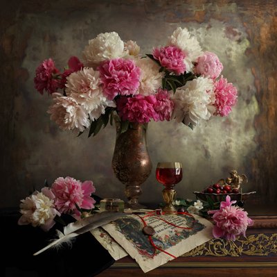 Stilleven met bloemen door Andrey Morozov