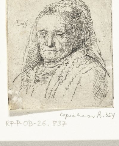 Portretbuste van de moeder van Rembrandt door Andries Both