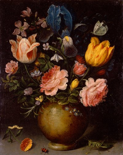 Bloemenstudie met Insecten door Andries Daniels