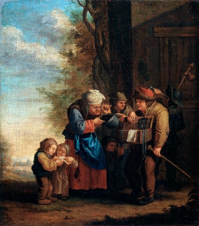 De brillenverkoper, Gezichtsvermogen uit de serie De vijf zintuigen, 17e eeuw door Andries Dirksz Both