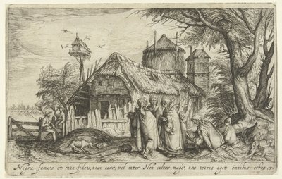 Landschap met Roma door Andries Jacobsz. Stock