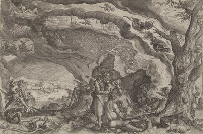 Heksen bereiden zich voor op de sabbat, ca. 1610 door Andries Stock