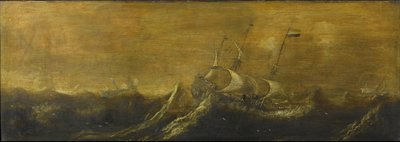 Schepen in een storm door Andries van Eertvelt (attributed to)