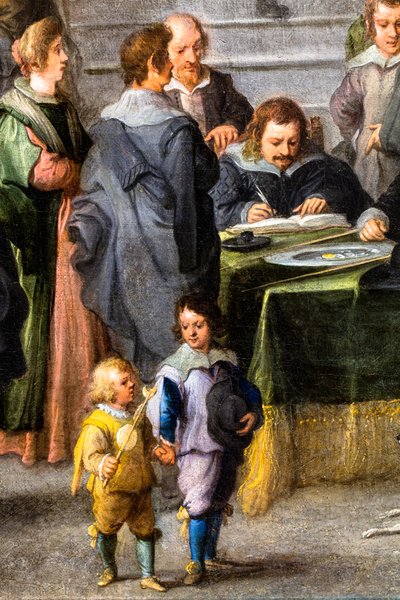 Bijstaan van zieken, rond 1640 (olieverf op doek) door Andries van & Wael Cornelis de (1592 1667) Eertvelt