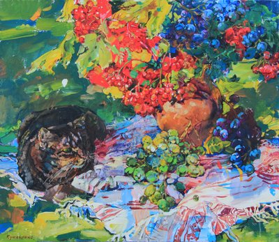 Tabbykat Herfstoogst door Andrii Kutsachenko