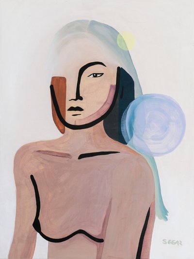 Moderne abstracte vrouw door Angela Seear