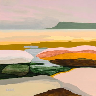 Rustig abstract landschap door Angela Seear