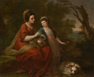 Mevrouw Hugh Morgan en haar dochter, ca. 1771 door Angelica Kauffman