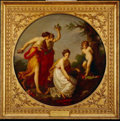 Het ontwapenen van Cupido door Angelica Kauffman