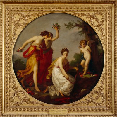 Het Ontwapenen van Cupido, ca. 1800 door Angelica Kauffman
