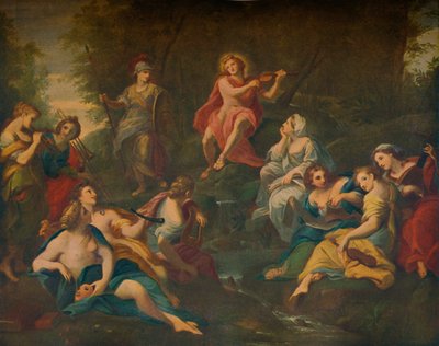 Apollo en de Muzen, 1772 door Angelica Kauffmann