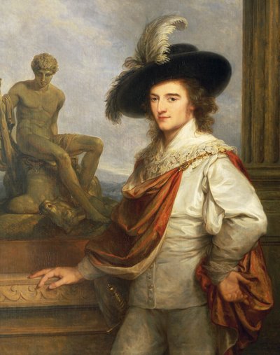 Portret van Oostenrijkse verzamelaar, Joseph Johann Graf Fries door Angelica Kauffmann