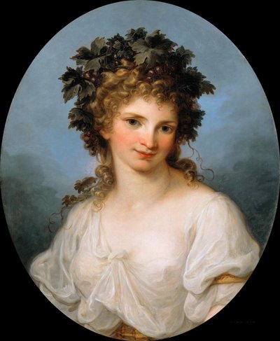 Zelfportret als Bacchante door Angelica Kauffmann