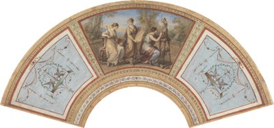 Ontwerp voor een waaier door Angelica Kauffmann