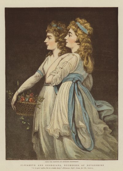 Elizabeth en Georgiana, hertoginnen van Devonshire door Angelica Kauffmann