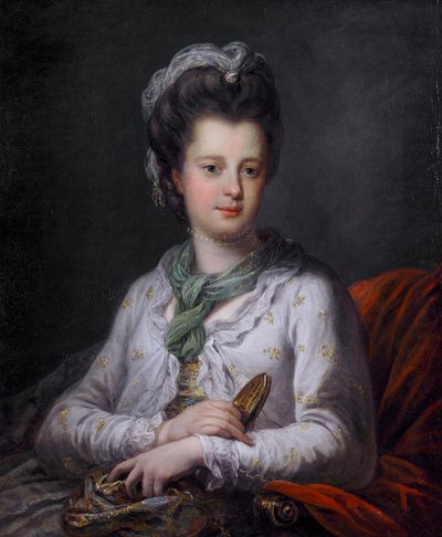 Portret van Elizabeth Kerr, geboren Fortescue, markiezin van Lothian door Angelica Kauffmann