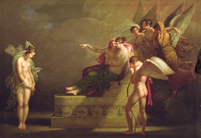 Scène uit de legende van Amour en Psyche door Angelica Kauffmann