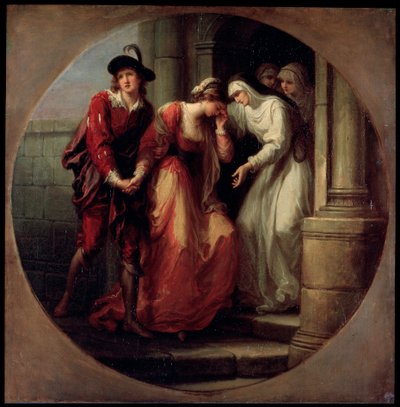 Het afscheid van Abelard en Heloise, voor 1780 door Angelica Kauffmann
