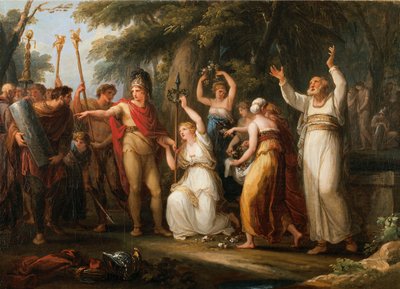 Thusnelda kroont Hermann, 1785 door Angelica Kauffmann