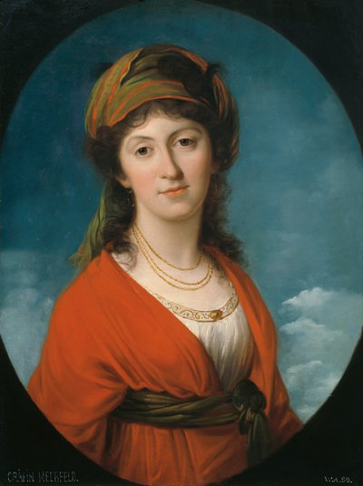 Portret van Gravin Marie Therese Meerfeld, née Dietrichstein, ca. 1790 door Angelica Kauffmann