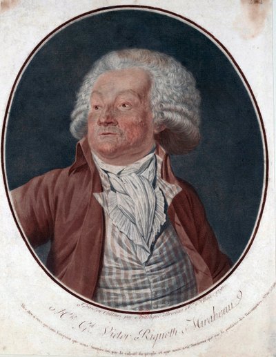 Portret van de schrijver Gabriel de Riqueti, graaf van Mirabeau door Angelique (fl.1796 d.1827) Allais