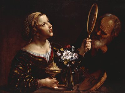 Een allegorie van de zintuigen door Angelo Caroselli