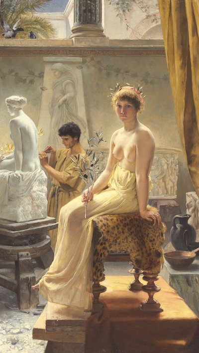 Het model van de beeldhouwer door Angelo Courten