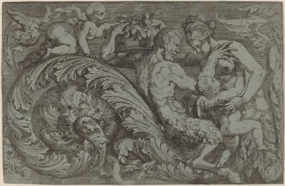 Decoratief Paneel met Mythologische Figuren door Angelo Falconetto