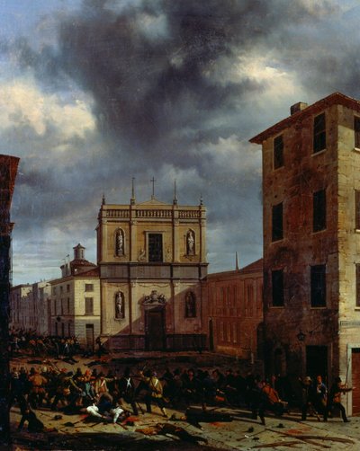 De tien dagen van Brescia, door Angelo Inganni (1807-1880) door Angelo Inganni