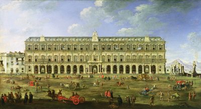 Uitzicht op het Paleis van Napels door Angelo Maria Costa
