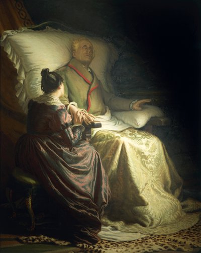 Stervende Goethe door Angelo Morbelli