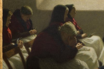 Lege stoel, 1903 door Angelo Morbelli