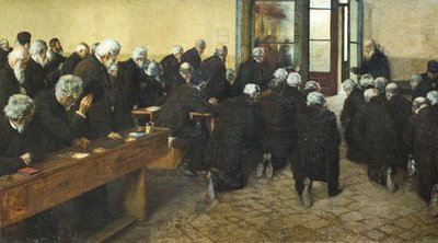 Het viaticum door Angelo Morbelli