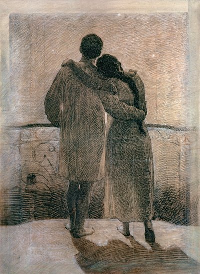 Jong Stel, centraal paneel van de Droom en Werkelijkheid Drieluik, 1905 door Angelo Morbelli