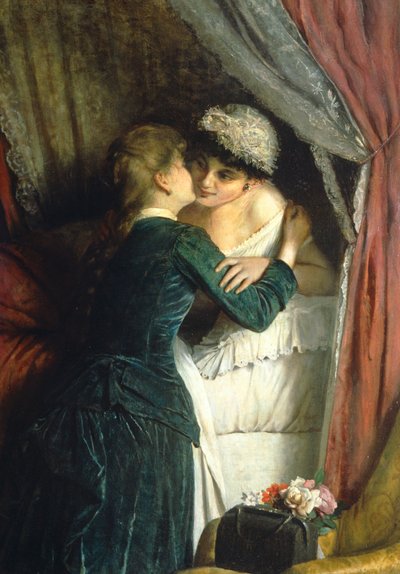 Naamdag door Angelo Romagnoli (1840-na 1897), olieverf op doek door Angelo Romagnoli