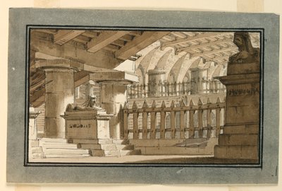 Decorontwerp, Egyptische Gevangenis door Angelo Toselli