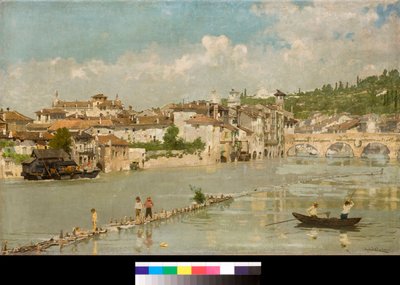 Pescatori di sabbia o Verona De vissers of Verona door Angelo dall