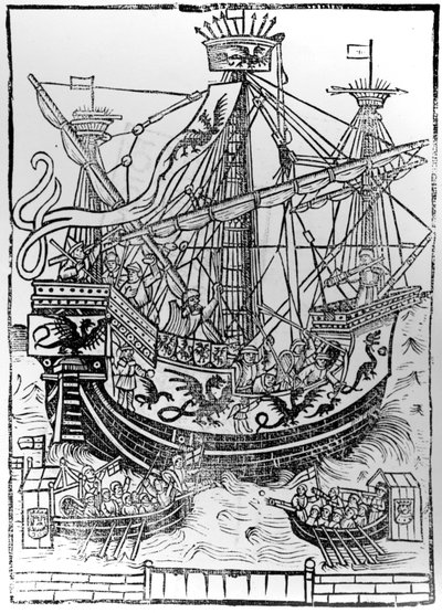 De triomfantelijke aankomst van Karel V, Heilige Roomse Keizer, in Brugge, 1515 door Anglo French School