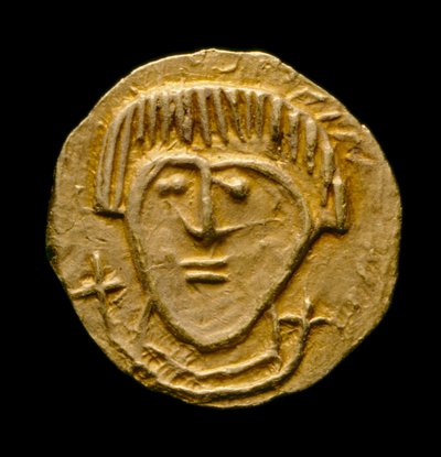 Crondall munt nr. 59, Angelsaksische munt uit de Crondall Schat, Crondall, Hampshire (goud) door Anglo Saxon
