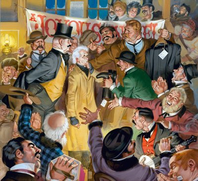 Een vrolijk Noël (gouache op papier) door Angus McBride