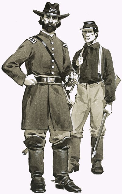 Een officier en cavalerist van de US Cavalerie door Angus McBride